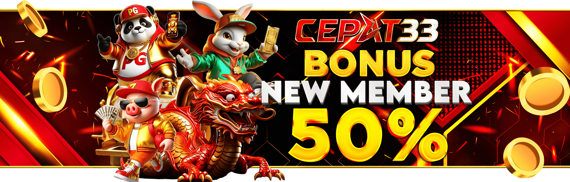 BONUS NEW 50%